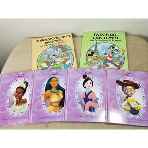 Walt Disney Princess Book Pocahontas Jessie Mulan Alice Tiana Mickey Donald x7
